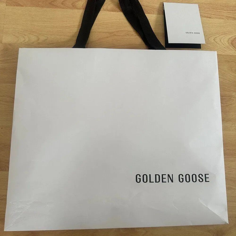 Golden Goose Paper Shopping Bag - grey/white large, 17.25
